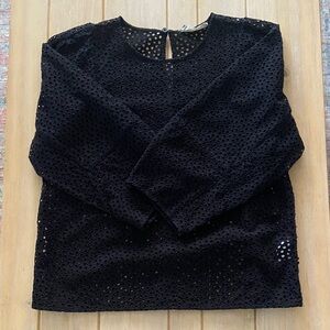 Everlane Eyelet Lantern Top | xs